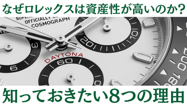 なぜロレックスは資産性が高いのか？知っておきたい8つの理由と賢い活用法